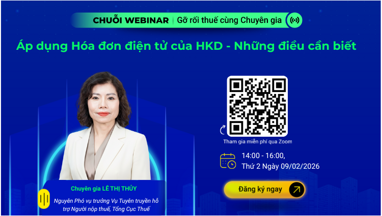 Sapo tổ chức chuỗi Webinar tháng 2: “Gỡ rối Thuế cùng chuyên gia” dành cho hộ kinh doanh
