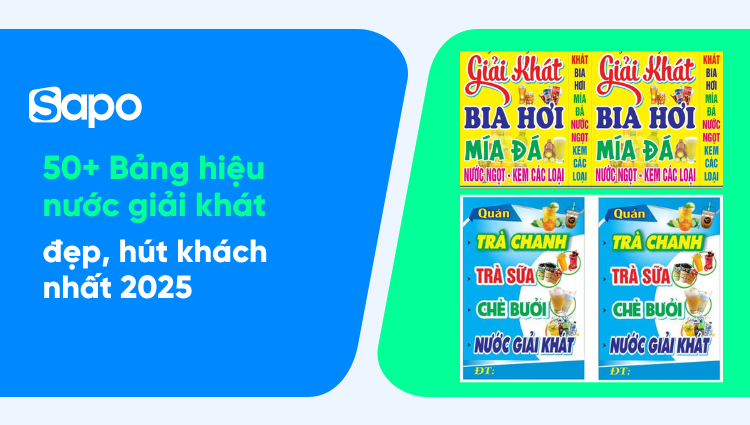 50+ Bảng hiệu nước giải khát đẹp, hút khách nhất 2026