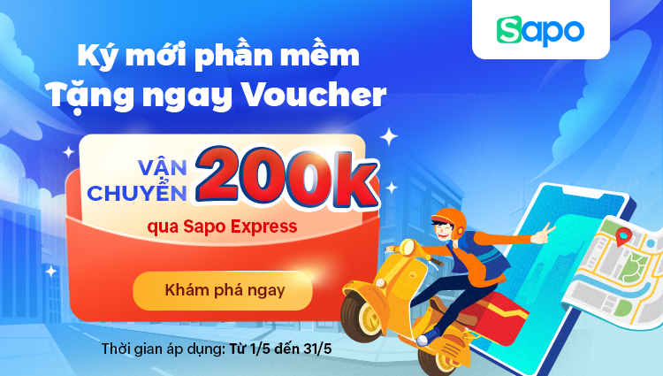 Tặng đến 200K vào tài khoản vận chuyển Sapo Express