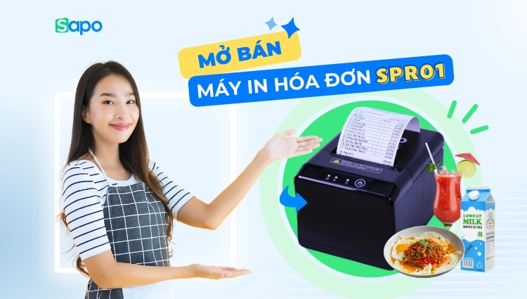 Máy in hóa đơn SPR01 - Thiết bị chuyên nghiệp hóa quy trình bán hàng & thanh toán cho các chủ shop