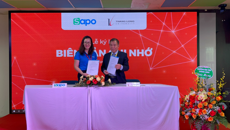 Sapo và Trường Đại học Thăng Long ký kết Biên bản Hợp tác Chiến lược