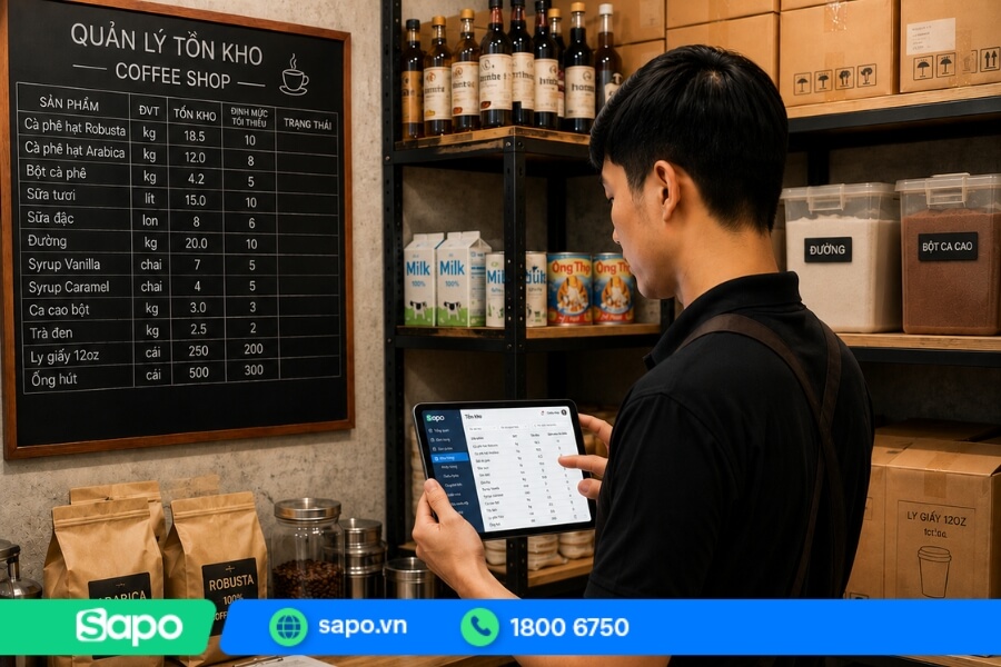 quản lý kho cafe