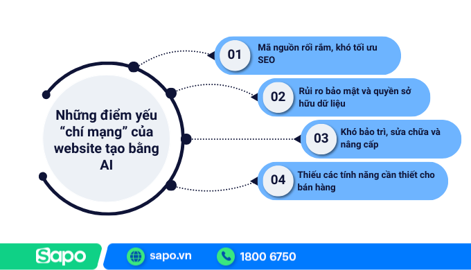 Hạn chế khi thiết kế web bằng AI