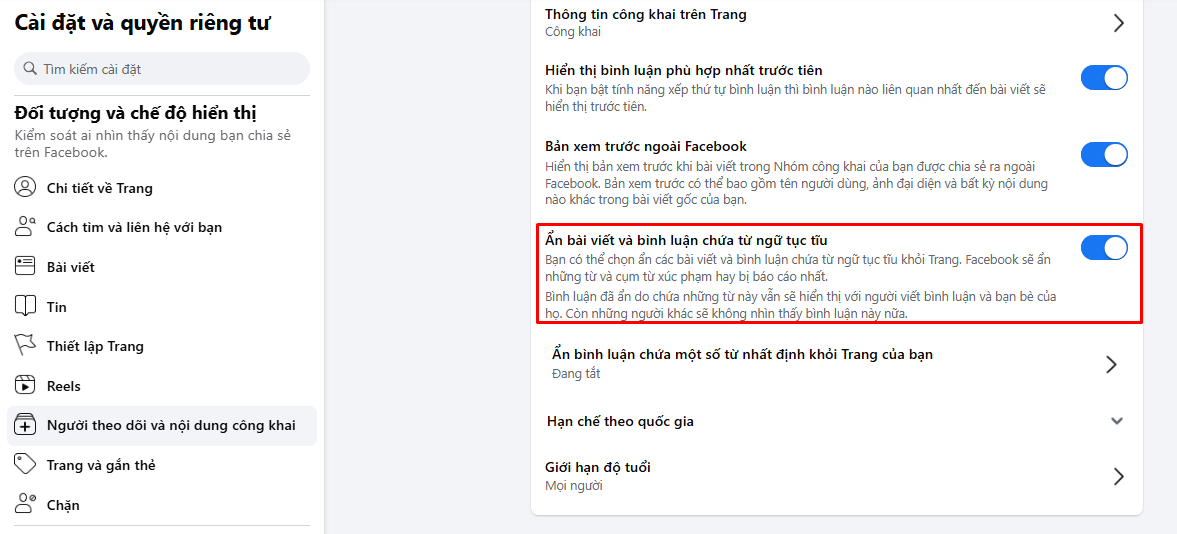 cách ẩn bình luận trên facebook