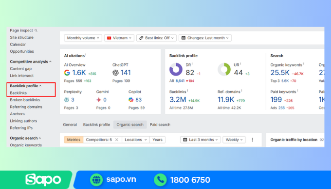 Kiểm tra backlink với Ahref