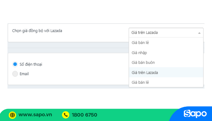 Cài đặt bán hàng trên Lazada