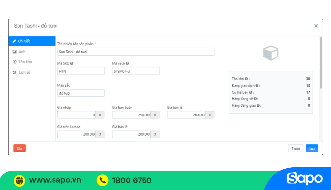 Quản lý bán hàng trên Lazada