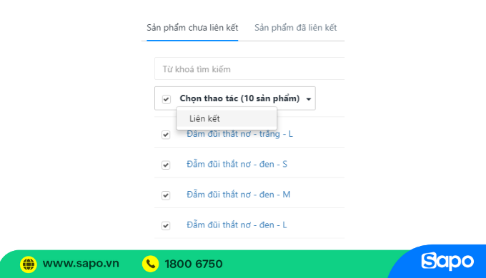 Sử dụng Sapo để quản lý bán hàng Lazada