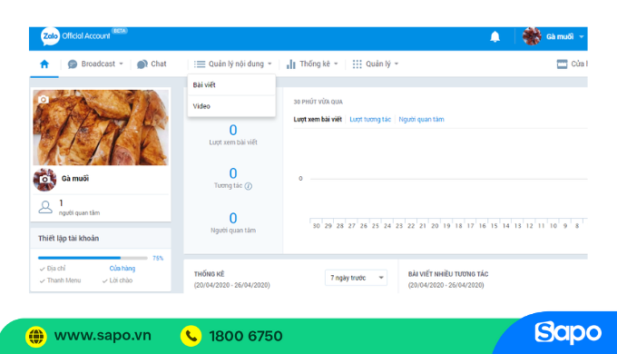 Các bước bán hàng Zalo