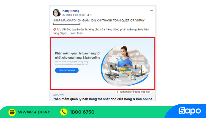 Giao diện bán hàng Zalo