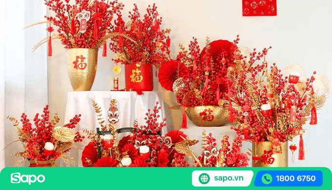 chậu hoa tết đẹp