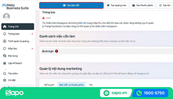 Cách lưu bản nháp cho Fanpage