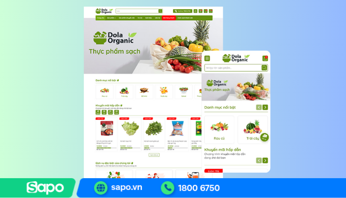 Làm website bán thực phẩm sạch online