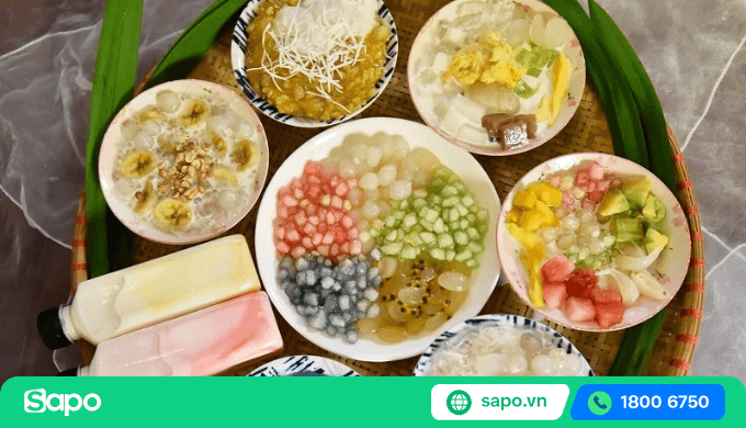 Chè nóng, bánh trôi nước, xôi chè