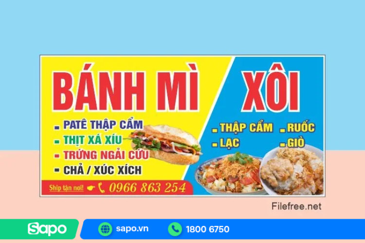 biển hiệu tiệm bánh mì