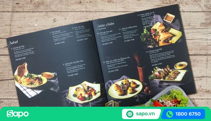 menu nhà hàng bistro