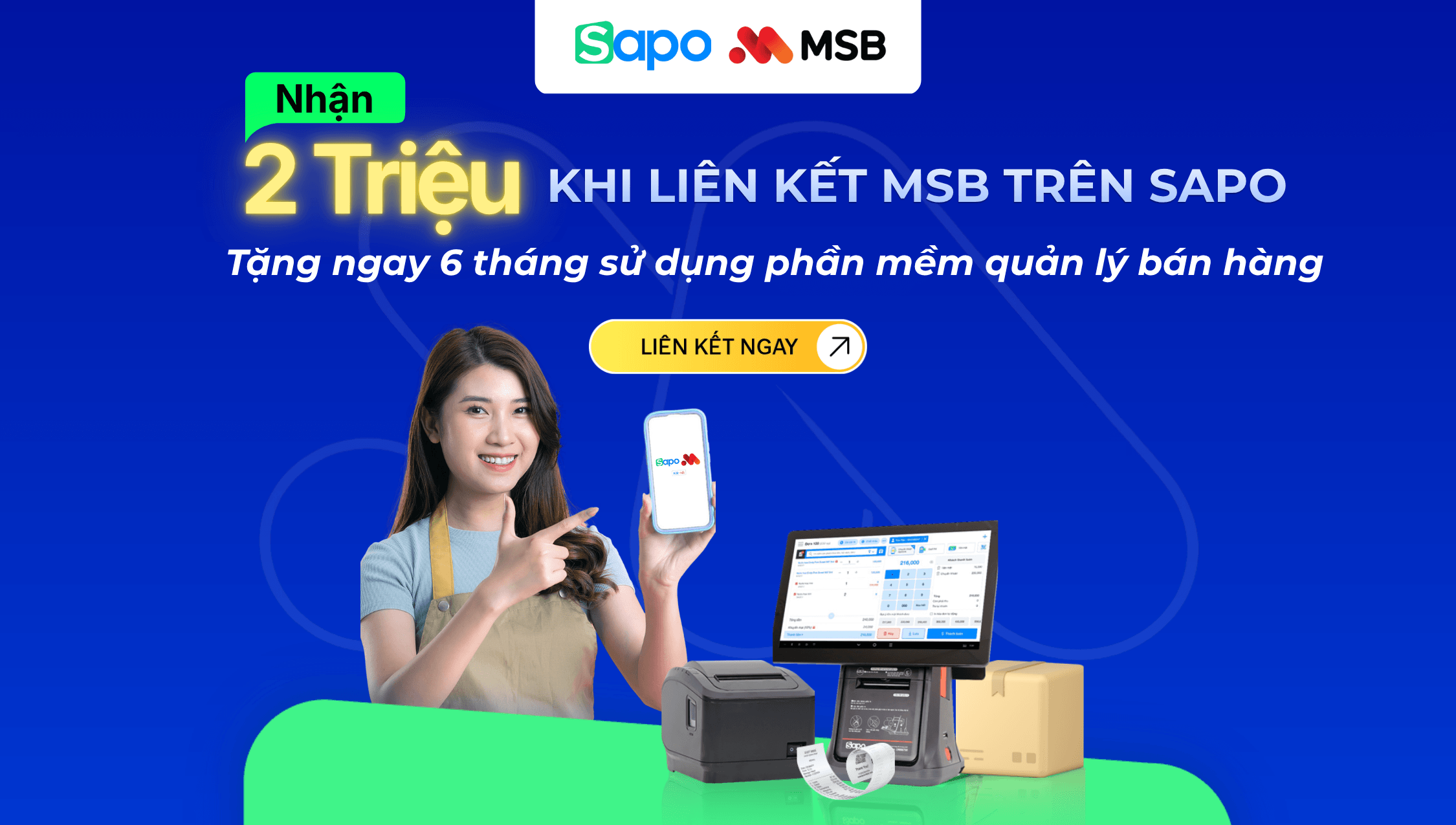 ưu đãi từ MSB và Sapo