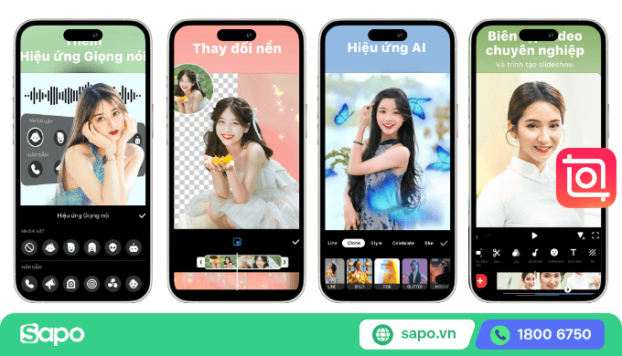 Tính năng app edit video TikTok Inshot