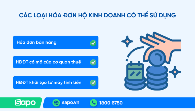 Các loại hóa đơn hộ kinh doanh có thể sử dụng