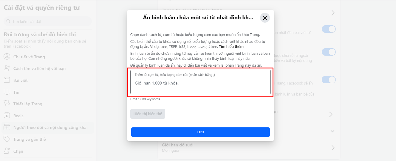 cách ẩn bình luận trên facebook