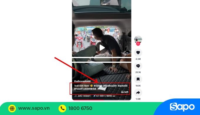 thêm hashtag tiktok