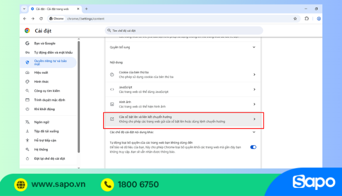Chặn trang web trên chrome - bước 3