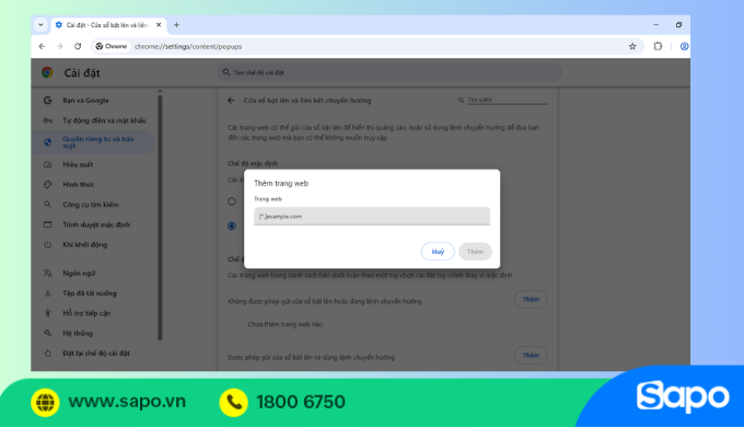 Chặn trang web trên chrome - bước 4