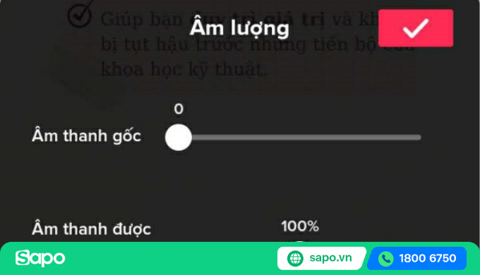 tắt âm thanh về mức 0