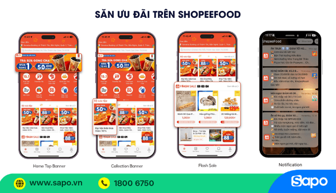 Săn sale đặt đồ ăn trên Shopee Food