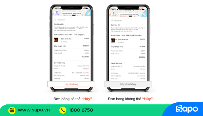 Hủy đặt đồ ăn ShopeeFood