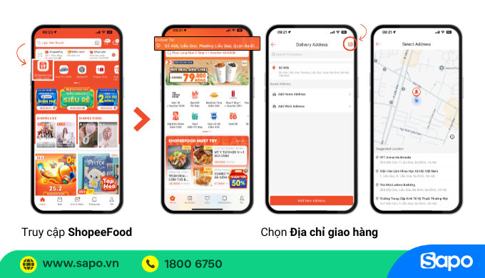 đặt đồ ăn trên shopeefood