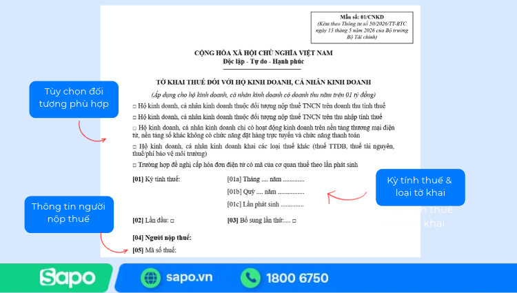 Điền các thông tin chung