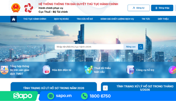 Cổng Dịch vụ công kê khai thuế