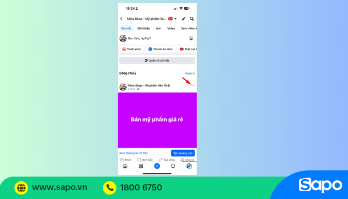 Gim bài viết trên Fanpage