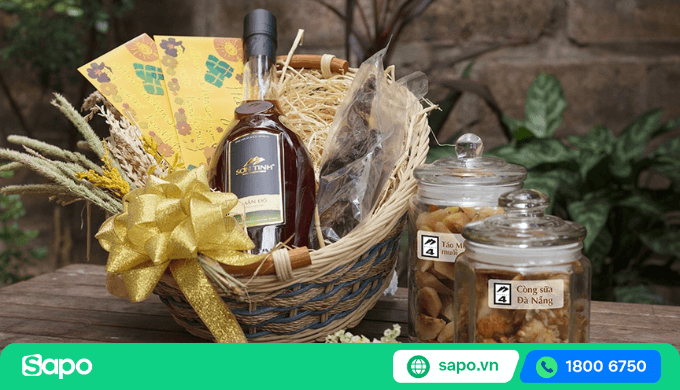 cách gói giỏ quà tết