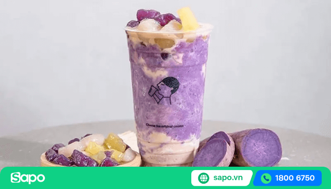 cách làm trà sữa khoai môn