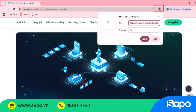 Lưu trang web Bookmarks