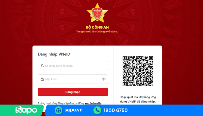 Đăng nhập bằng VNeID