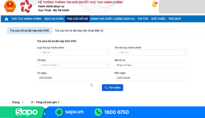 Tìm kiếm hồ sơ bổ sung