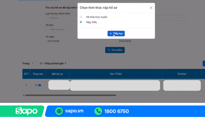 Chọn XML