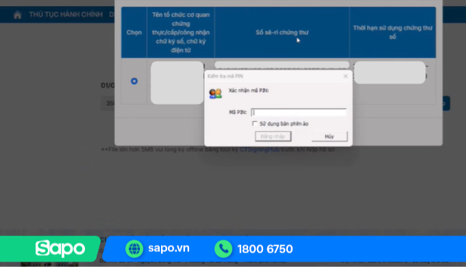 Ký hồ sơ nộp bổ sung