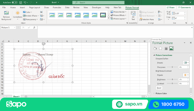 Cách tạo chữ ký điện tử trong Excel