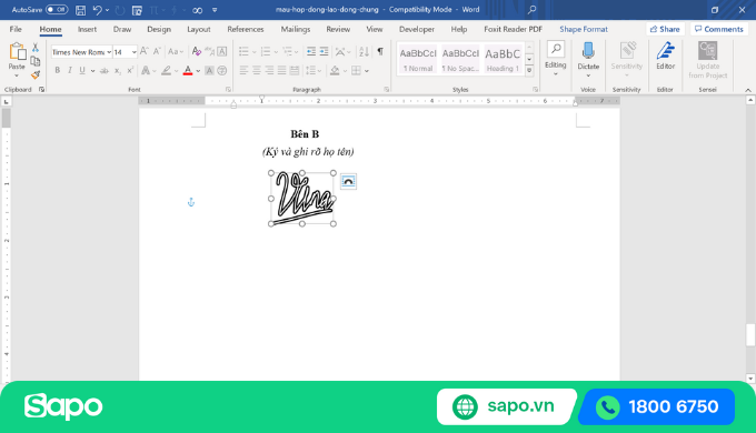 Cách tạo chữ ký điện tử trong Word