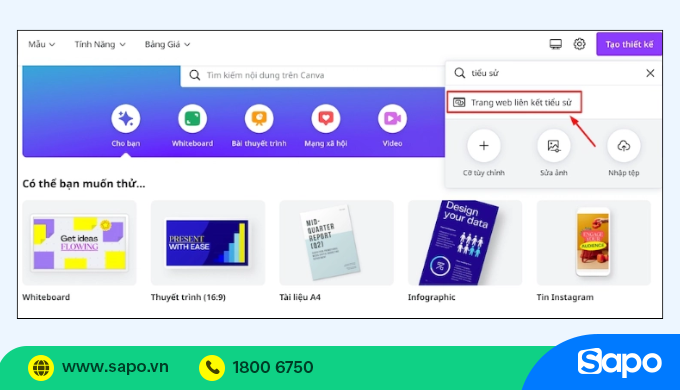 cách tạo link bio trên tiktok bằng canva