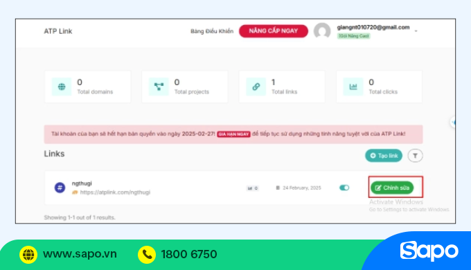 điền các thông tin để tạo link bio trên tiktok