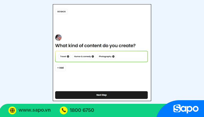chọn nội dung mà bạn quan tâm để gắn link bio trên tiktok