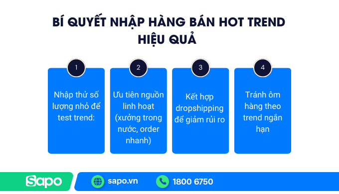 Bí quyết nhập hàng bán hot trend