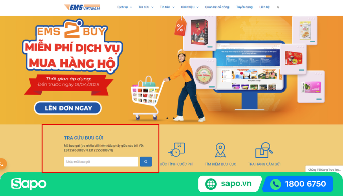 Hướng dẫn kiểm tra vận đơn EMS