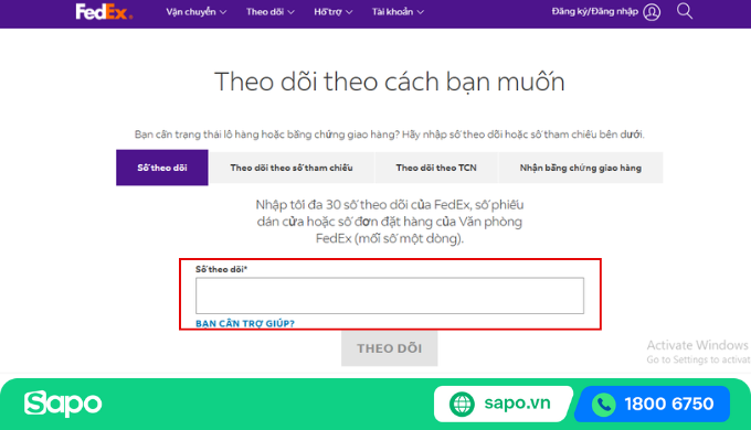 Hướng dẫn tra cứu vận đơn FedEx
