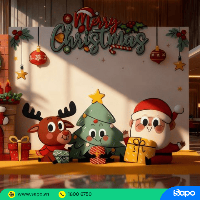 Backgrop chụp ảnh cho quán cafe kids